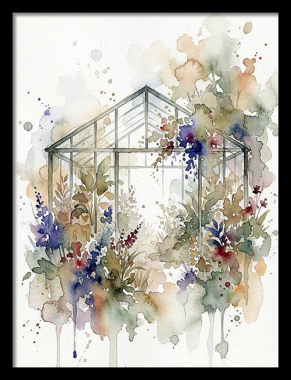 Glass Greenhouse Surrounded By Nature