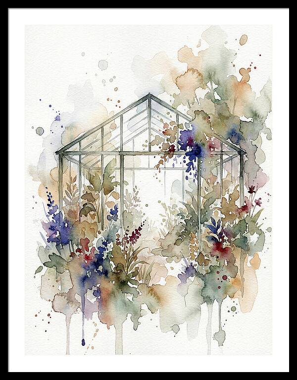 Glass Greenhouse Surrounded By Nature