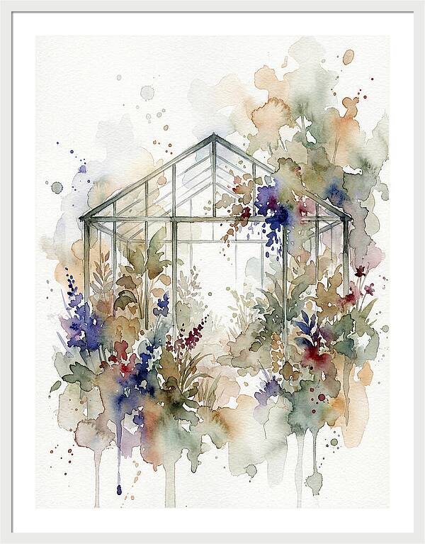 Glass Greenhouse Surrounded By Nature