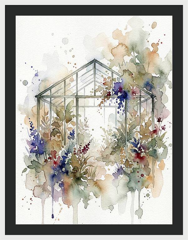 Glass Greenhouse Surrounded By Nature