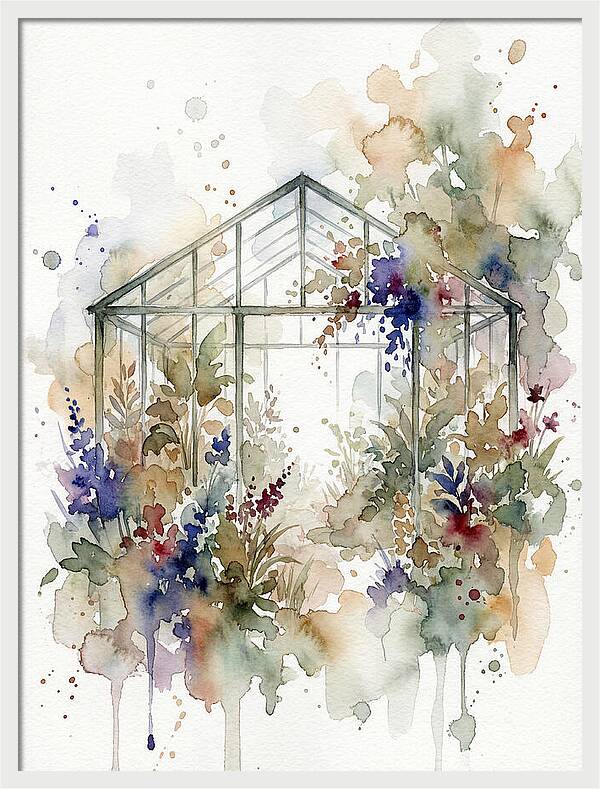Glass Greenhouse Surrounded By Nature