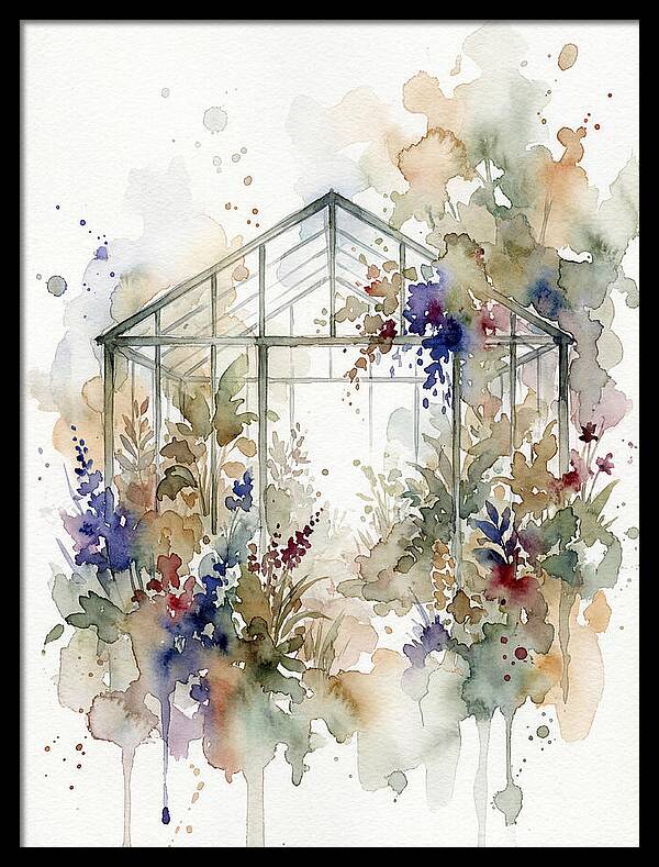 Glass Greenhouse Surrounded By Nature