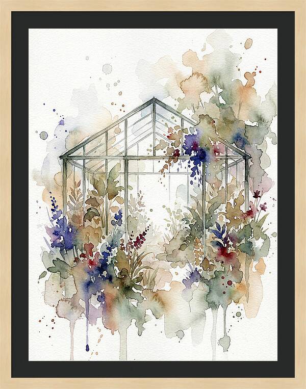 Glass Greenhouse Surrounded By Nature