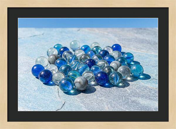 Glass Marble Collection From Above