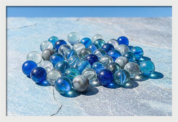 Glass Marble Collection From Above
