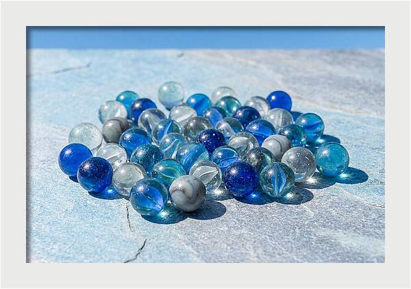 Glass Marble Collection From Above