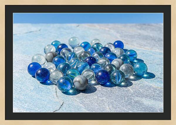 Glass Marble Collection From Above