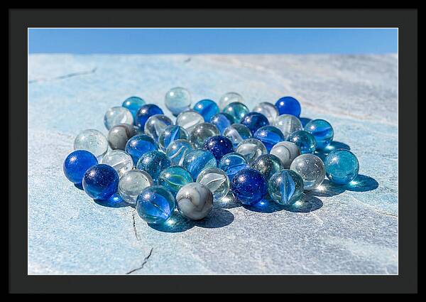 Glass Marble Collection From Above