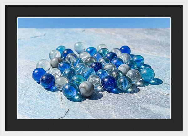 Glass Marble Collection From Above
