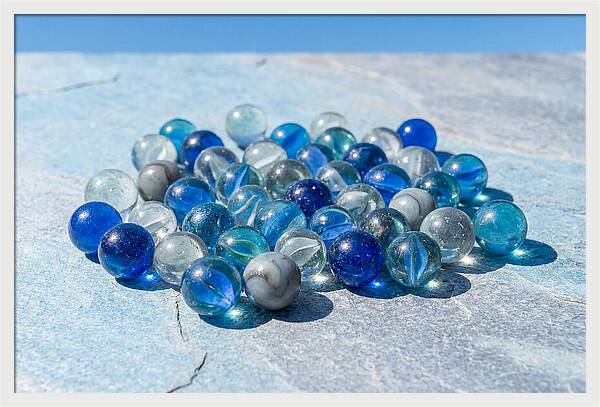 Glass Marble Collection From Above