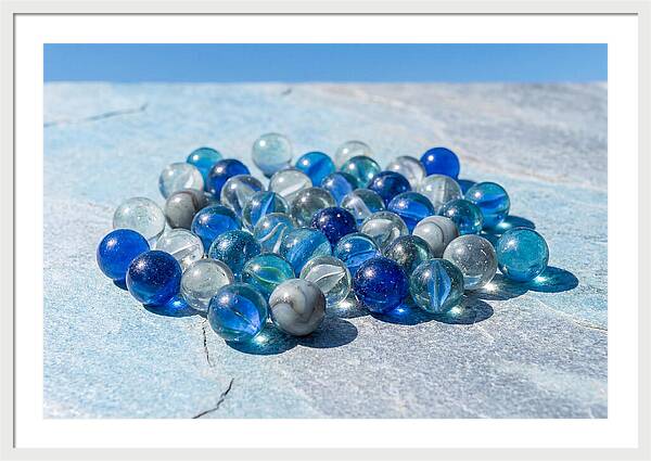 Glass Marble Collection From Above