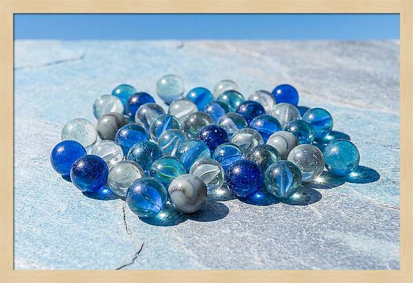 Glass Marble Collection From Above