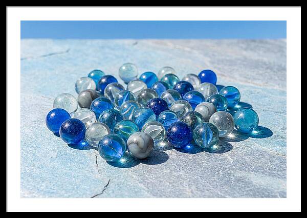 Glass Marble Collection From Above