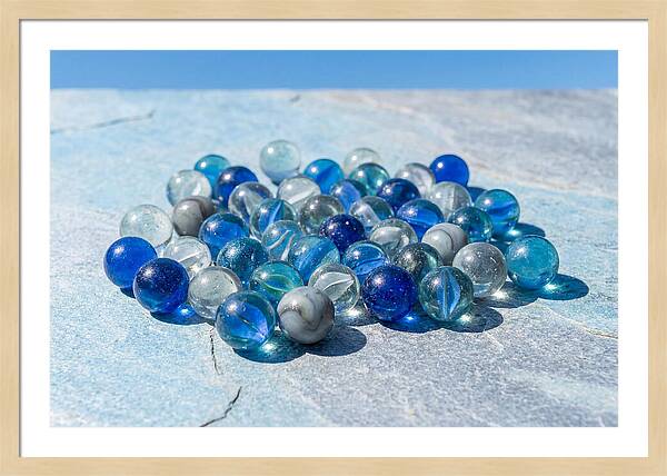 Glass Marble Collection From Above