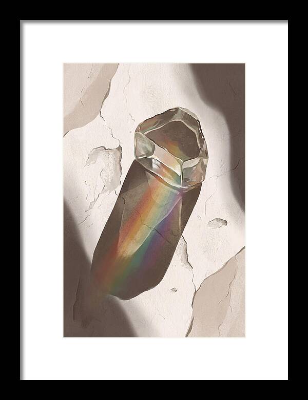 Glass Prism Splitting Light