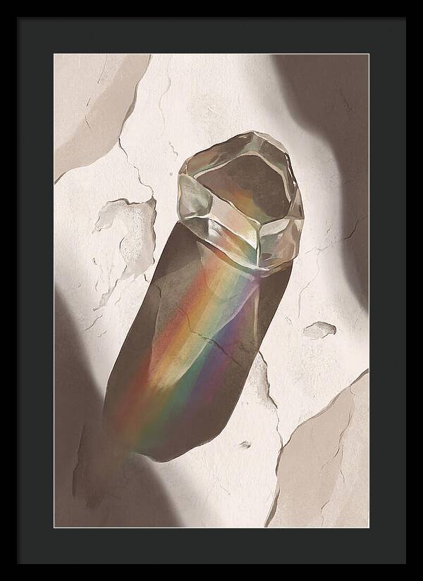 Glass Prism Splitting Light
