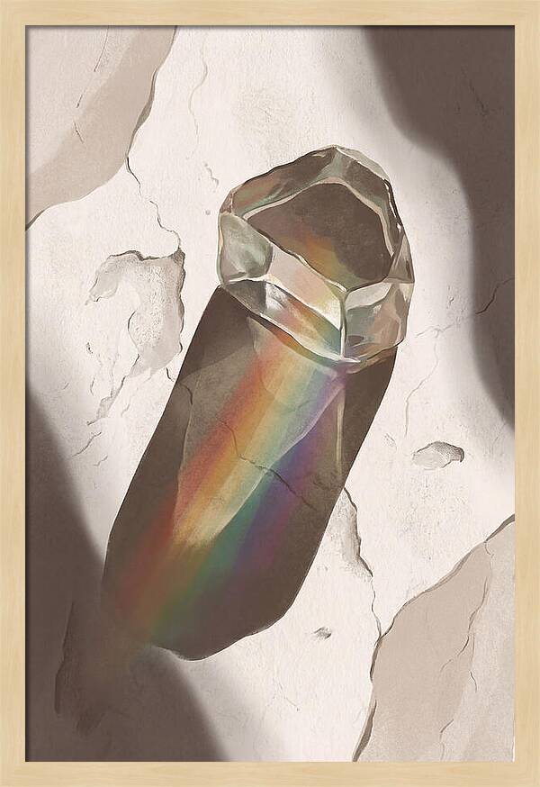 Glass Prism Splitting Light