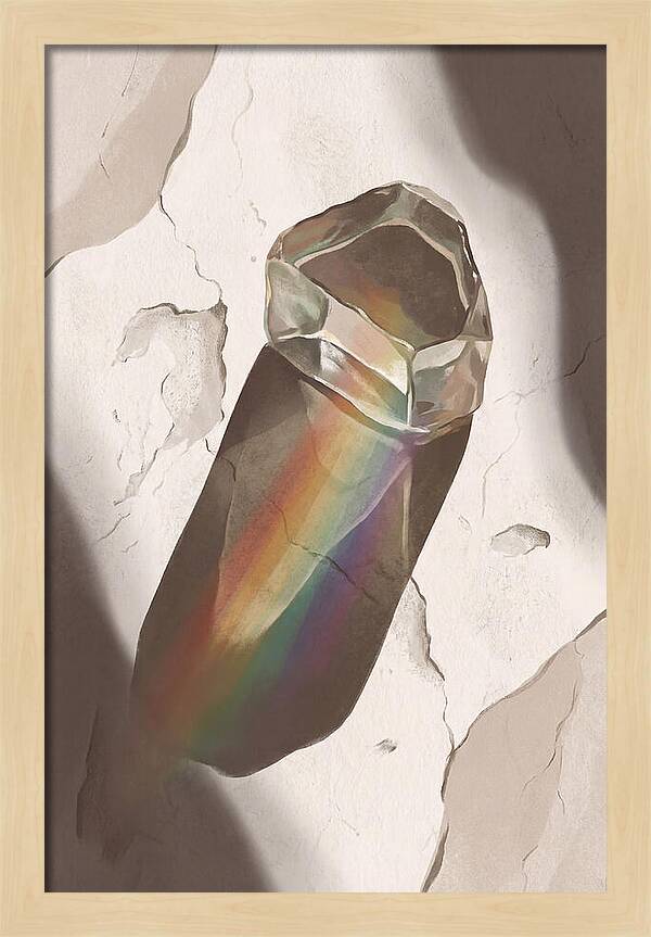 Glass Prism Splitting Light