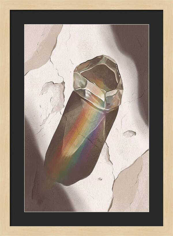 Glass Prism Splitting Light