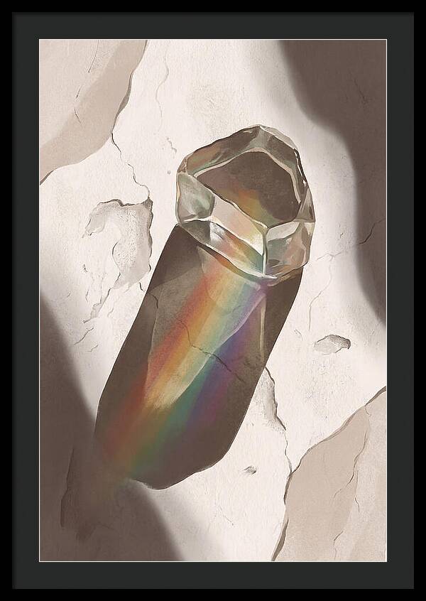 Glass Prism Splitting Light