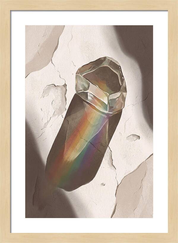Glass Prism Splitting Light