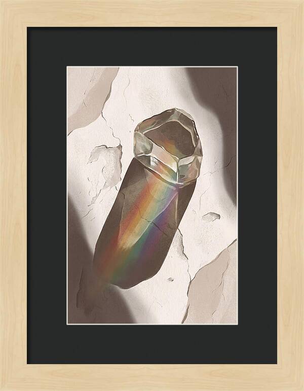 Glass Prism Splitting Light