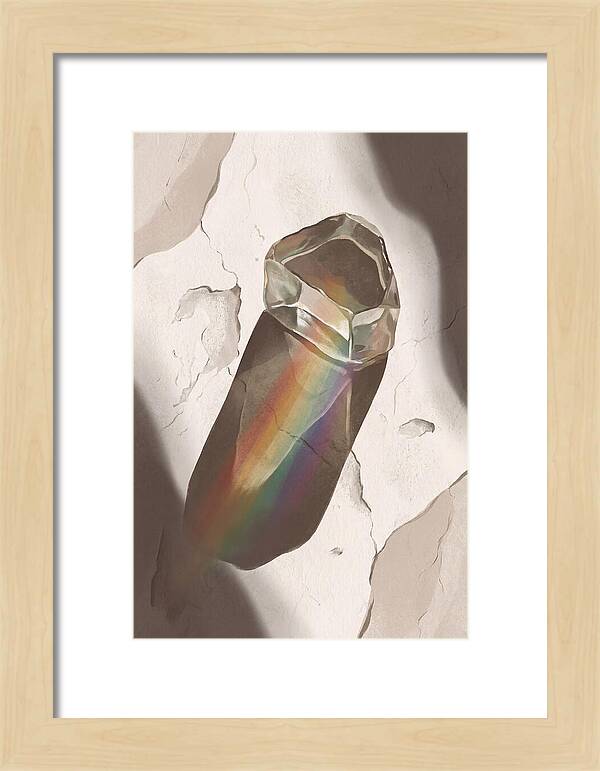 Glass Prism Splitting Light