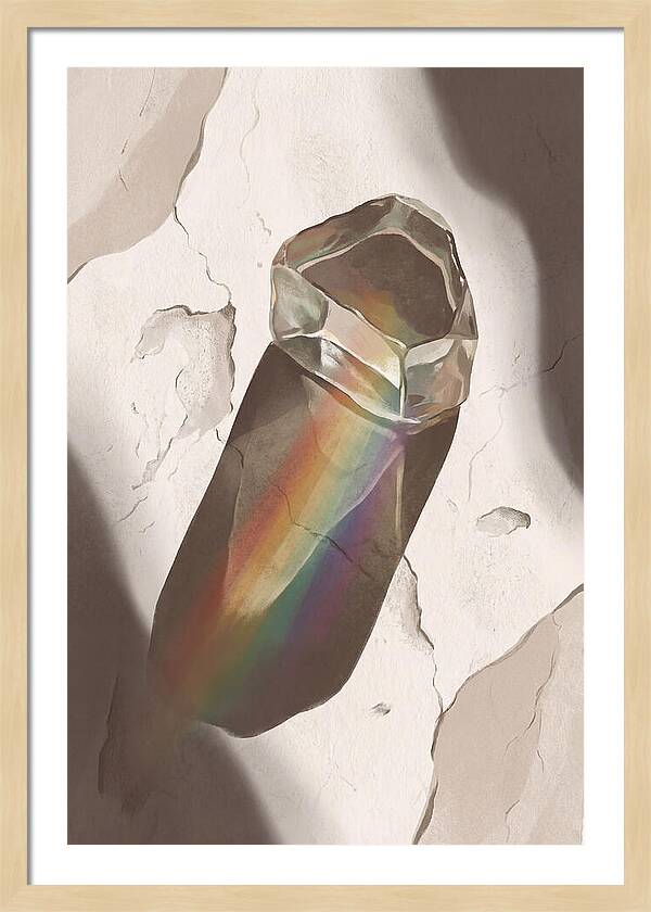 Glass Prism Splitting Light