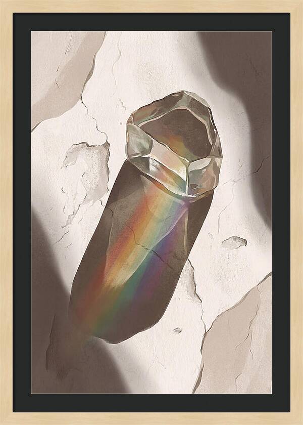 Glass Prism Splitting Light
