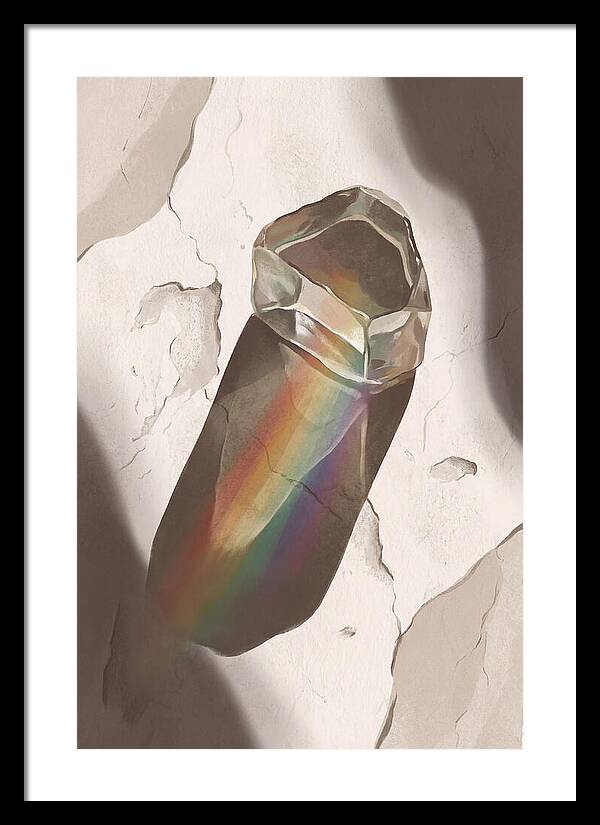 Glass Prism Splitting Light