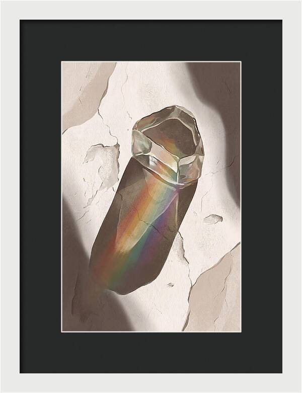 Glass Prism Splitting Light