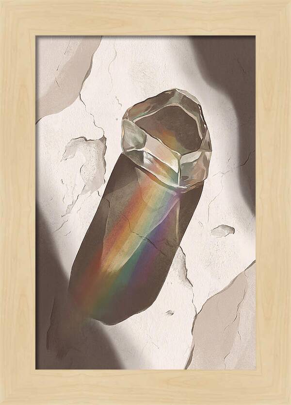 Glass Prism Splitting Light
