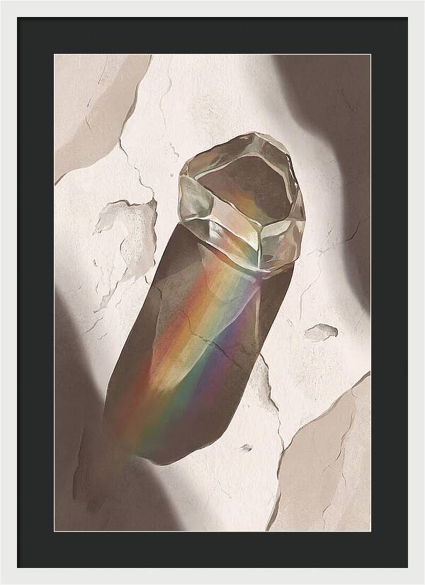 Glass Prism Splitting Light