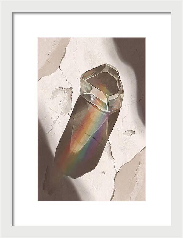 Glass Prism Splitting Light