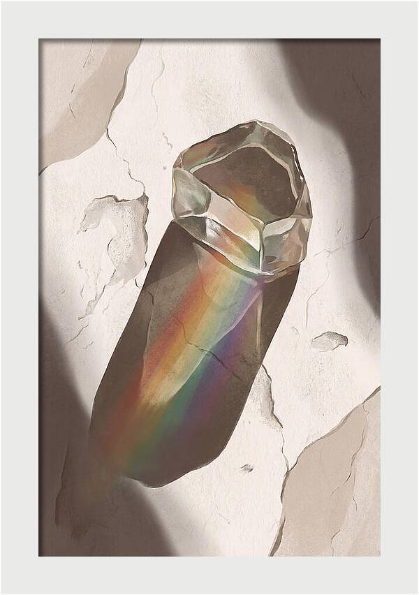 Glass Prism Splitting Light