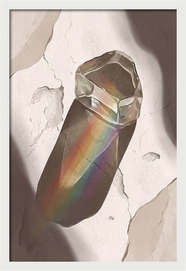 Glass Prism Splitting Light