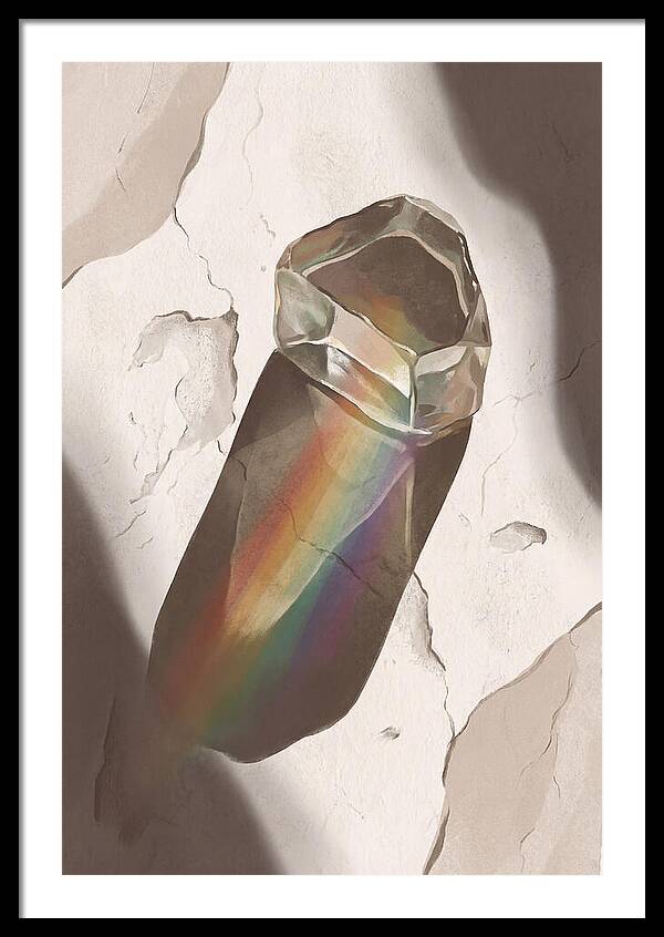 Glass Prism Splitting Light