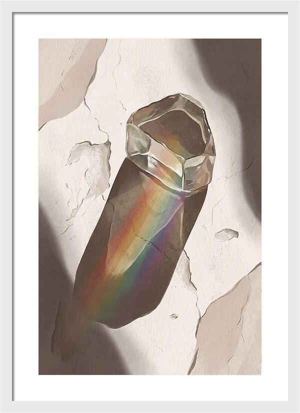 Glass Prism Splitting Light