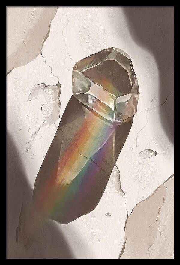 Glass Prism Splitting Light