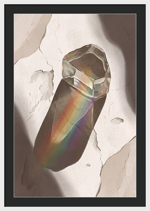 Glass Prism Splitting Light