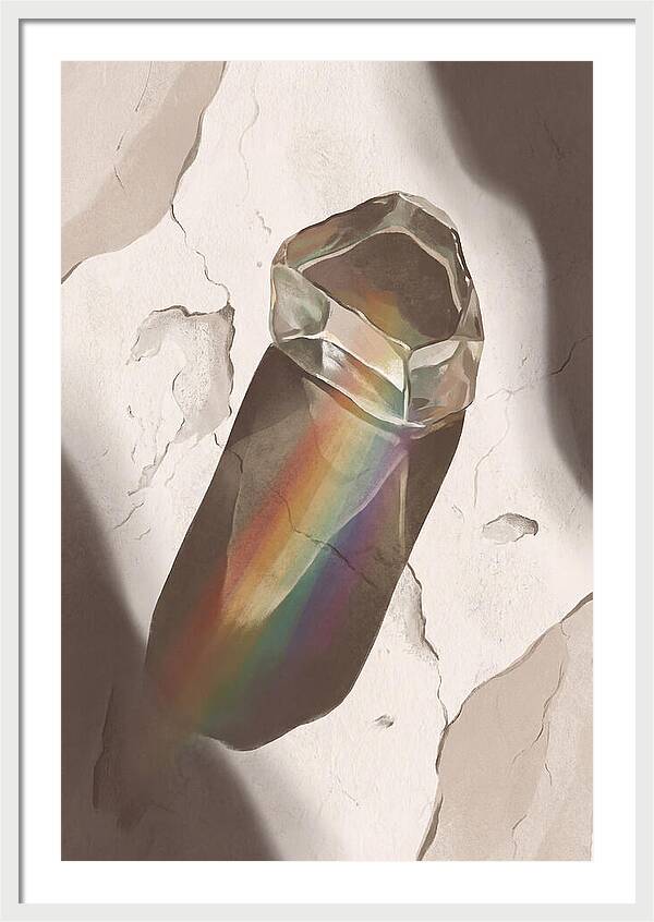 Glass Prism Splitting Light