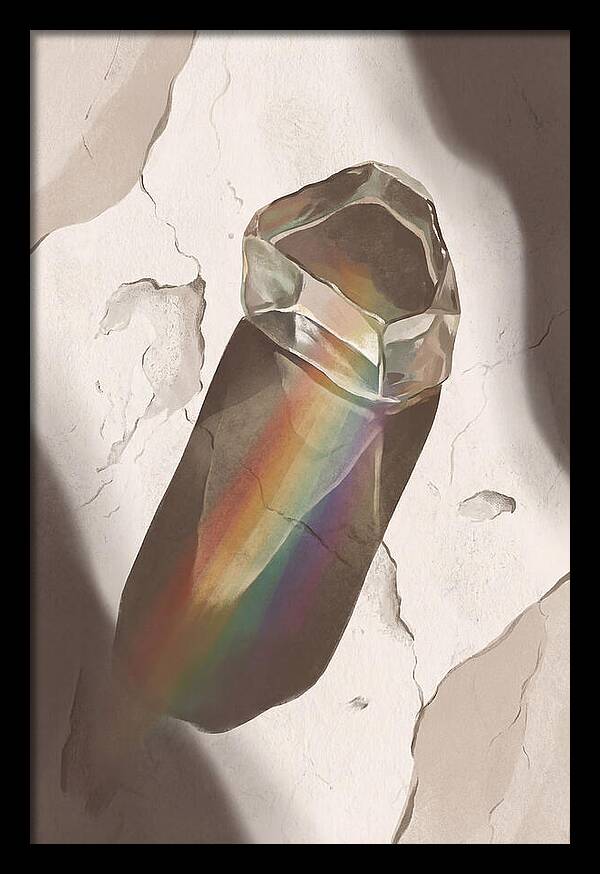 Glass Prism Splitting Light