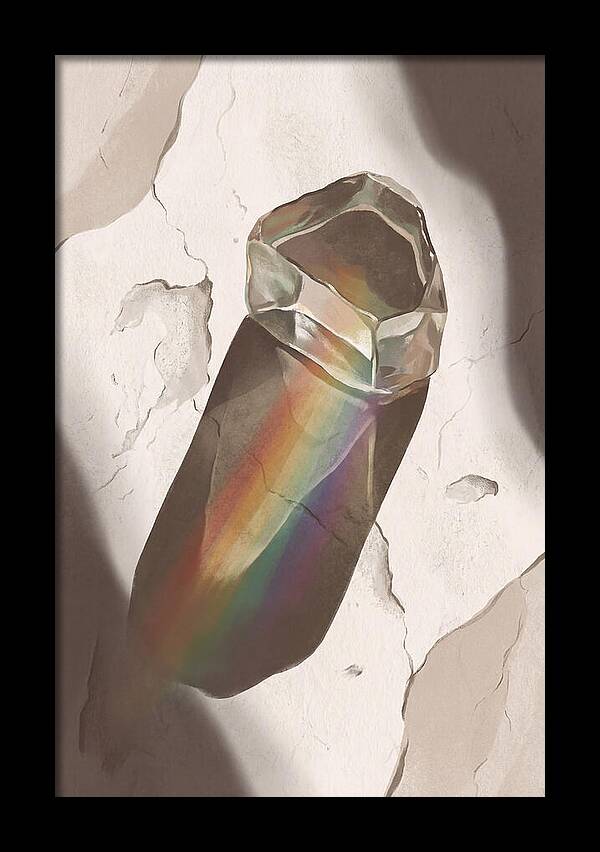 Glass Prism Splitting Light