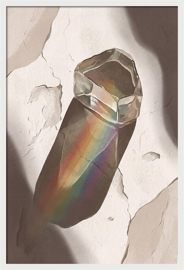 Glass Prism Splitting Light