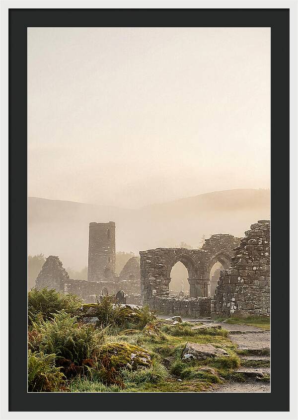 Glendalough Monastic Ruins At Dawn