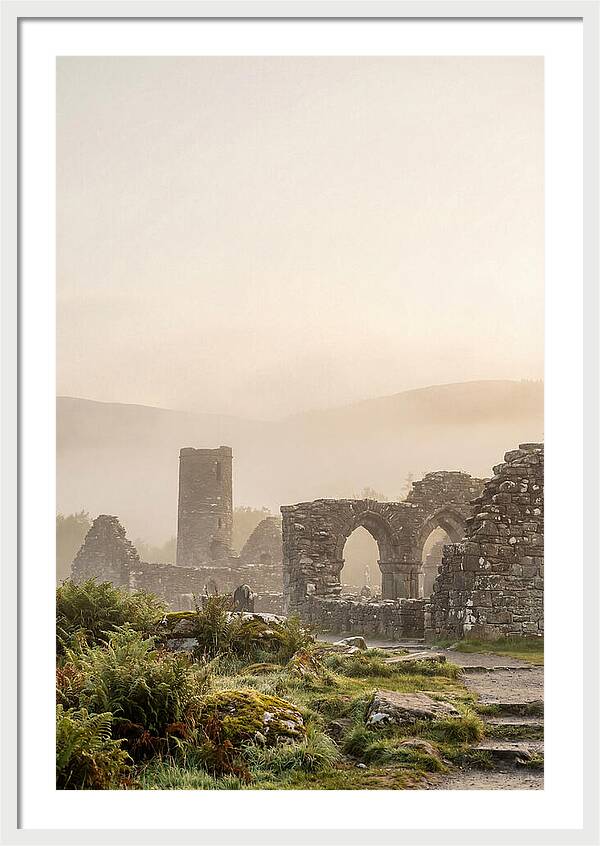 Glendalough Monastic Ruins At Dawn