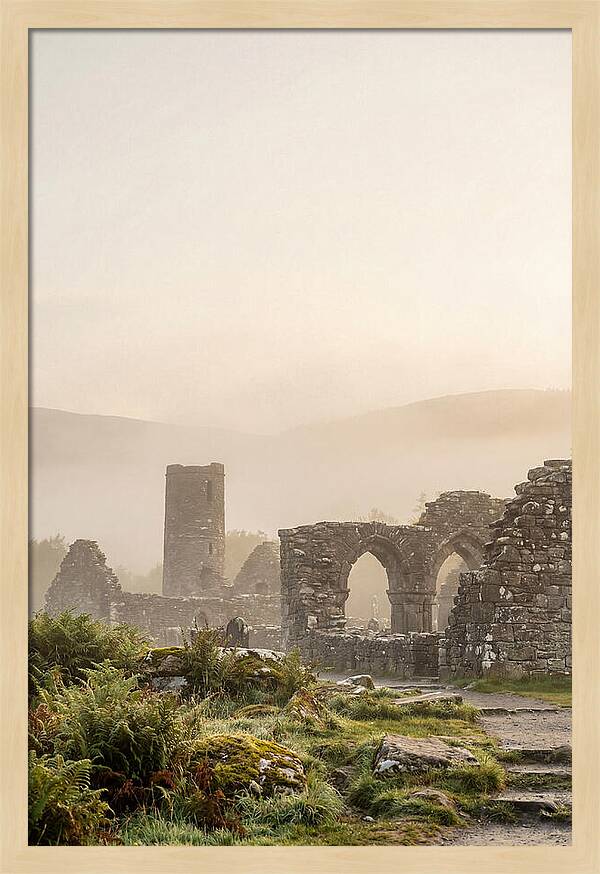 Glendalough Monastic Ruins At Dawn