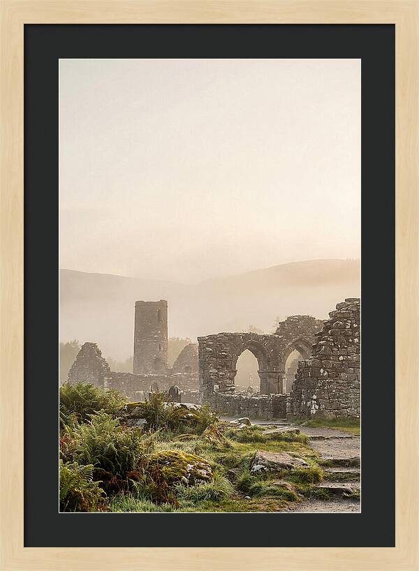 Glendalough Monastic Ruins At Dawn