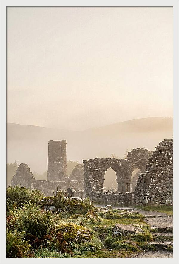 Glendalough Monastic Ruins At Dawn