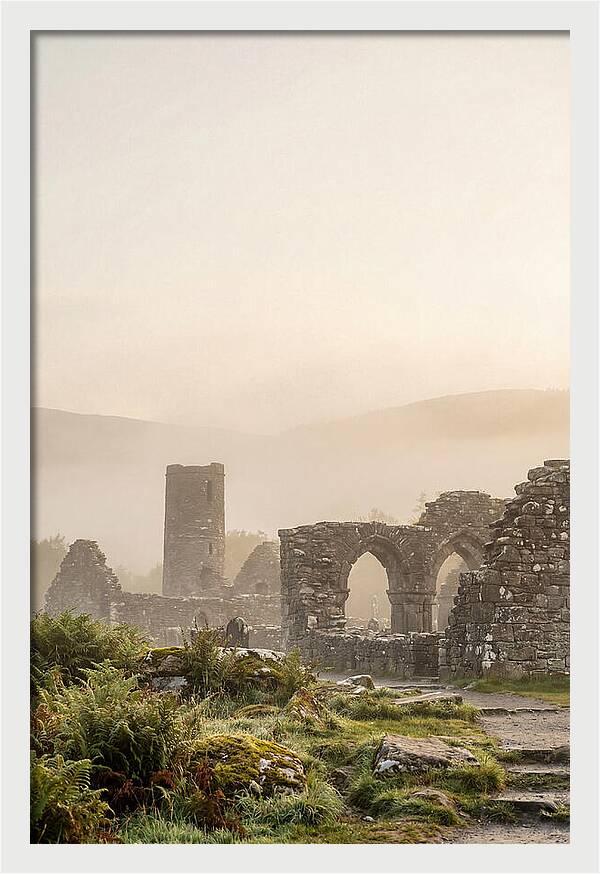 Glendalough Monastic Ruins At Dawn